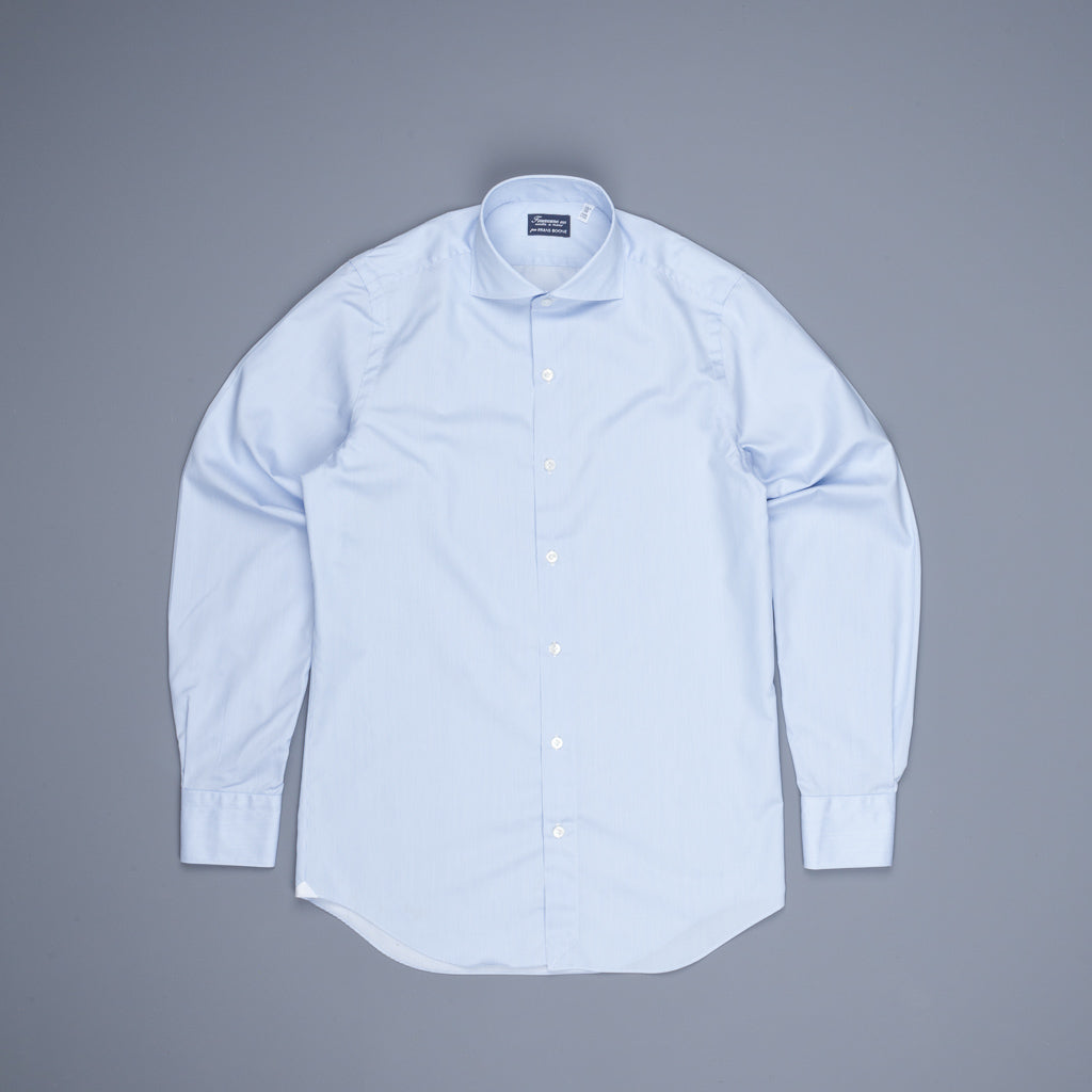 Finamore Milano shirt collo Eduardo jaquard stripe blue