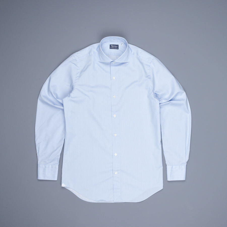 Finamore Milano shirt collo Eduardo jaquard stripe blue