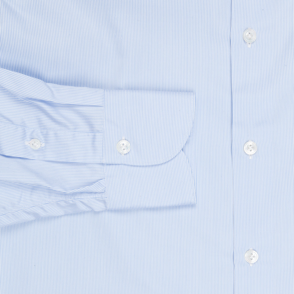 Finamore Milano shirt collo Eduardo jaquard stripe blue