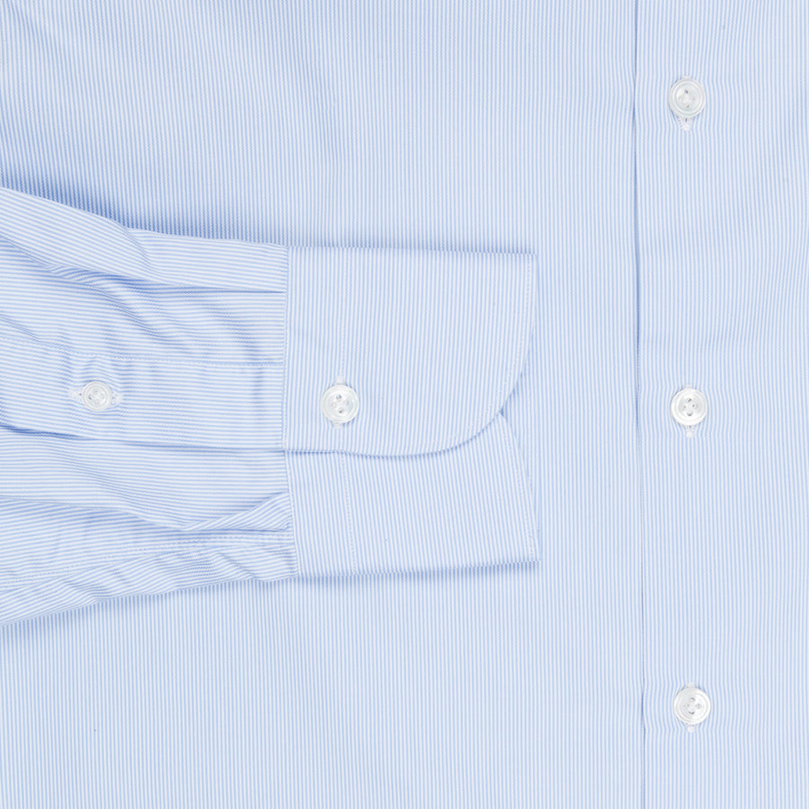 Finamore Milano shirt collo Eduardo jaquard stripe blue