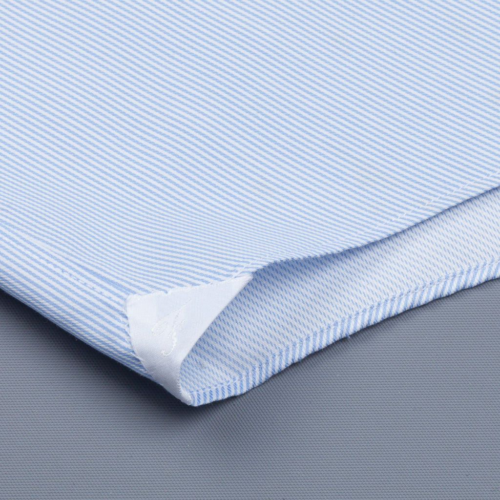 Finamore Milano shirt collo Eduardo jaquard stripe blue