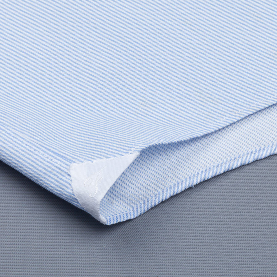 Finamore Milano shirt collo Eduardo jaquard stripe blue