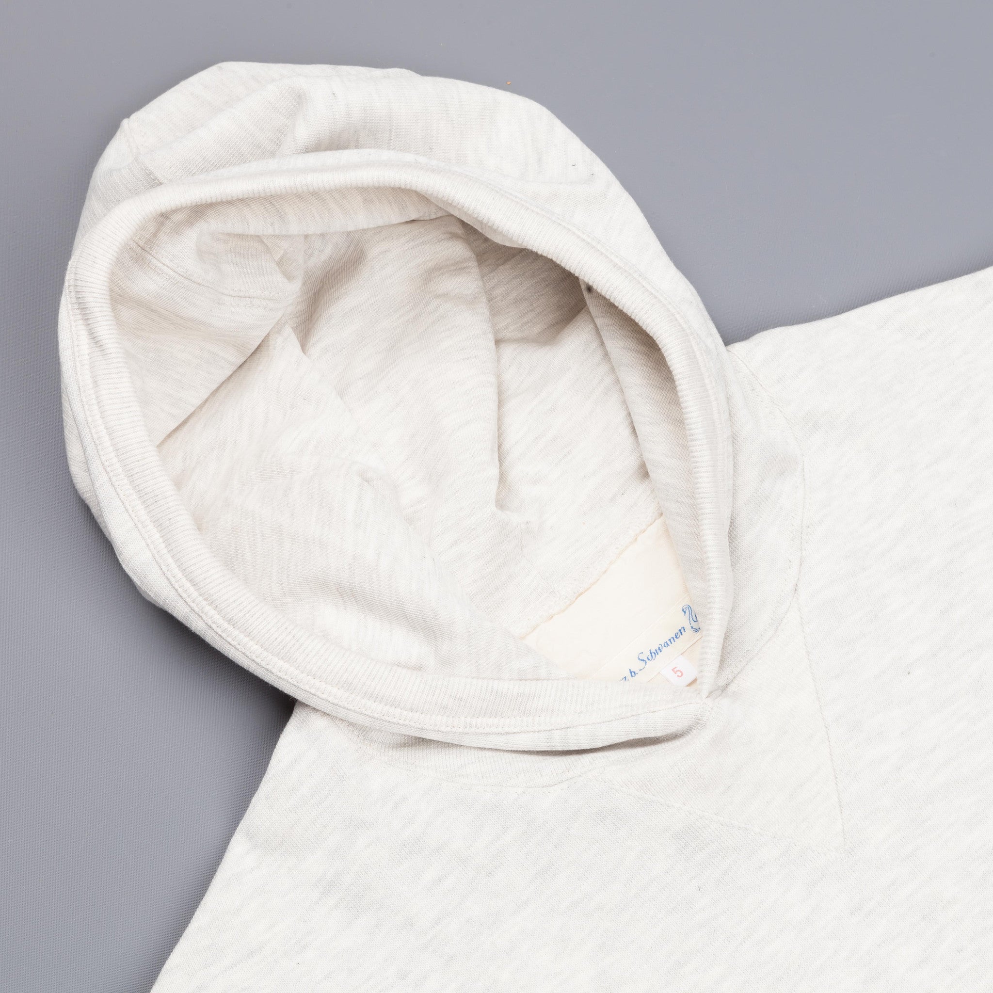 Merz B Schwanen 3S82 3 thread hooded sweater Nature Melange