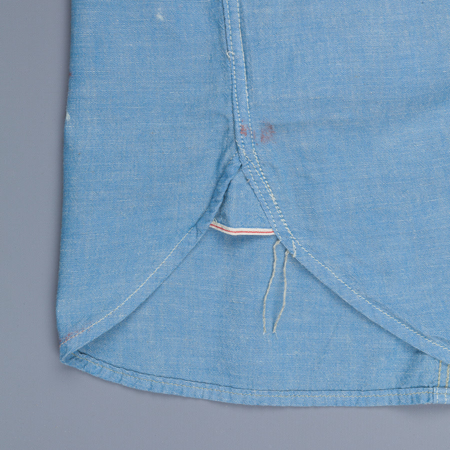 RRL Painted Chambray Workshirt Reactive Blue