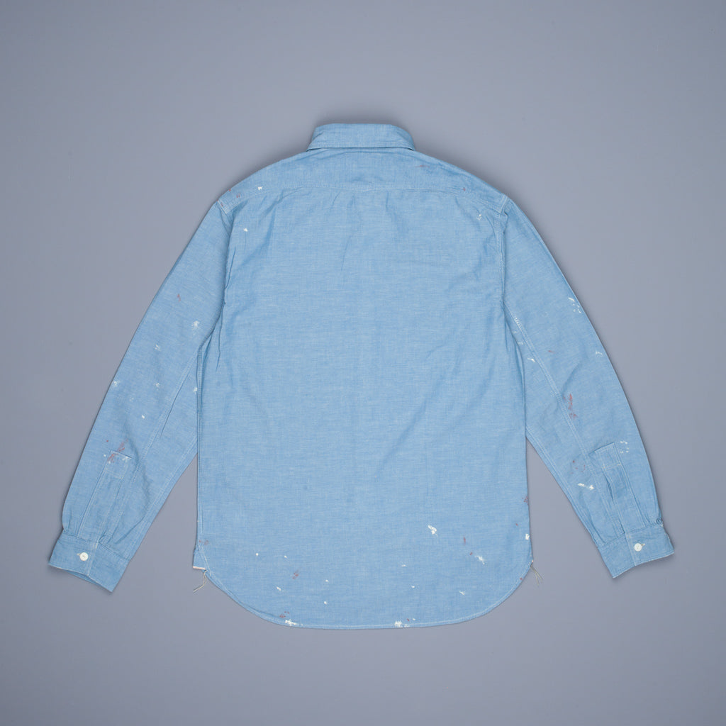 Frans Chambray – Blue Store RRL Boone Painted Workshirt Reactive