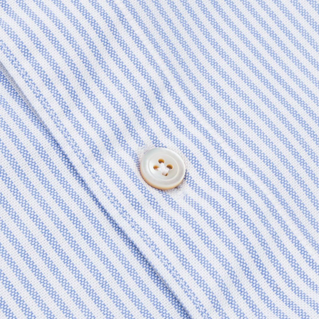 Finamore Gaeta Shirt Lucio Collar brushed oxford light blue stripe