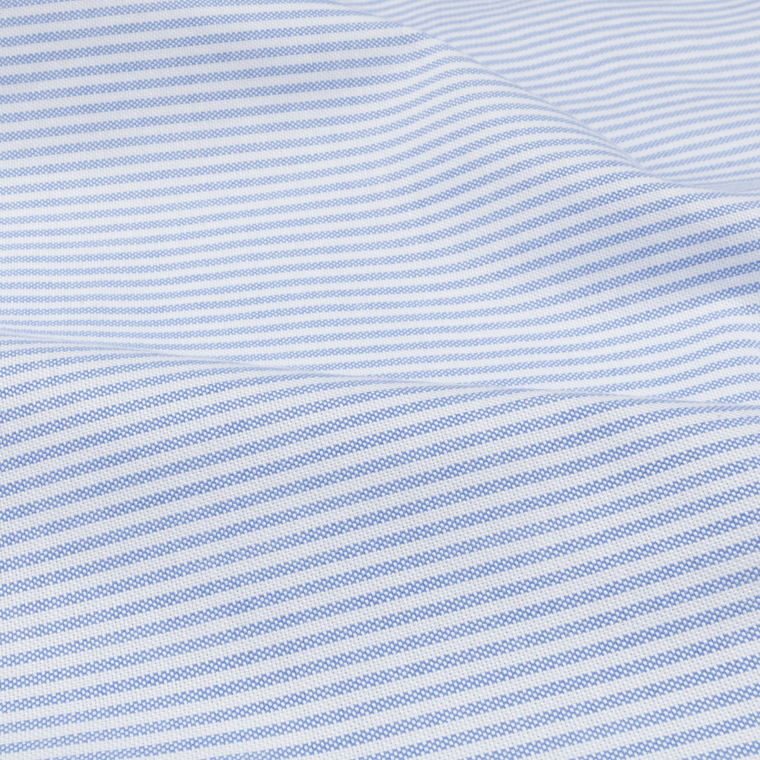 Finamore Gaeta Shirt Lucio Collar brushed oxford light blue stripe