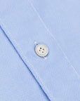 Finamore Gaeta Shirt Lucio Collar washed oxford Midblue