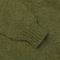 Laurence J. Smith Super soft Seamless Crew Neck Pullover Olive Groove
