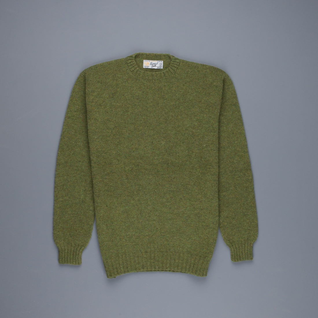 Laurence J. Smith Super soft Seamless Crew Neck Pullover Olive Groove