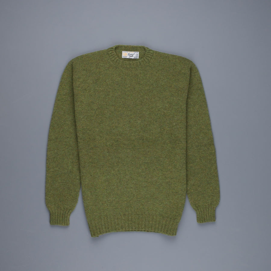 Laurence J. Smith Super soft Seamless Crew Neck Pullover Olive Groove
