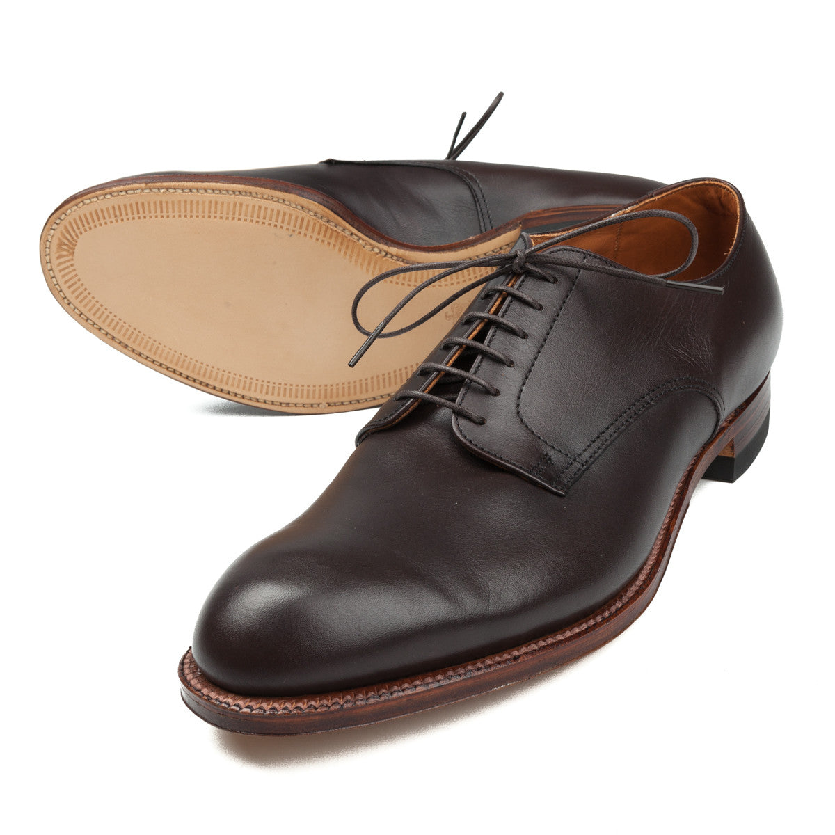 Alden Dark brown Calfskin leather dover blucher
