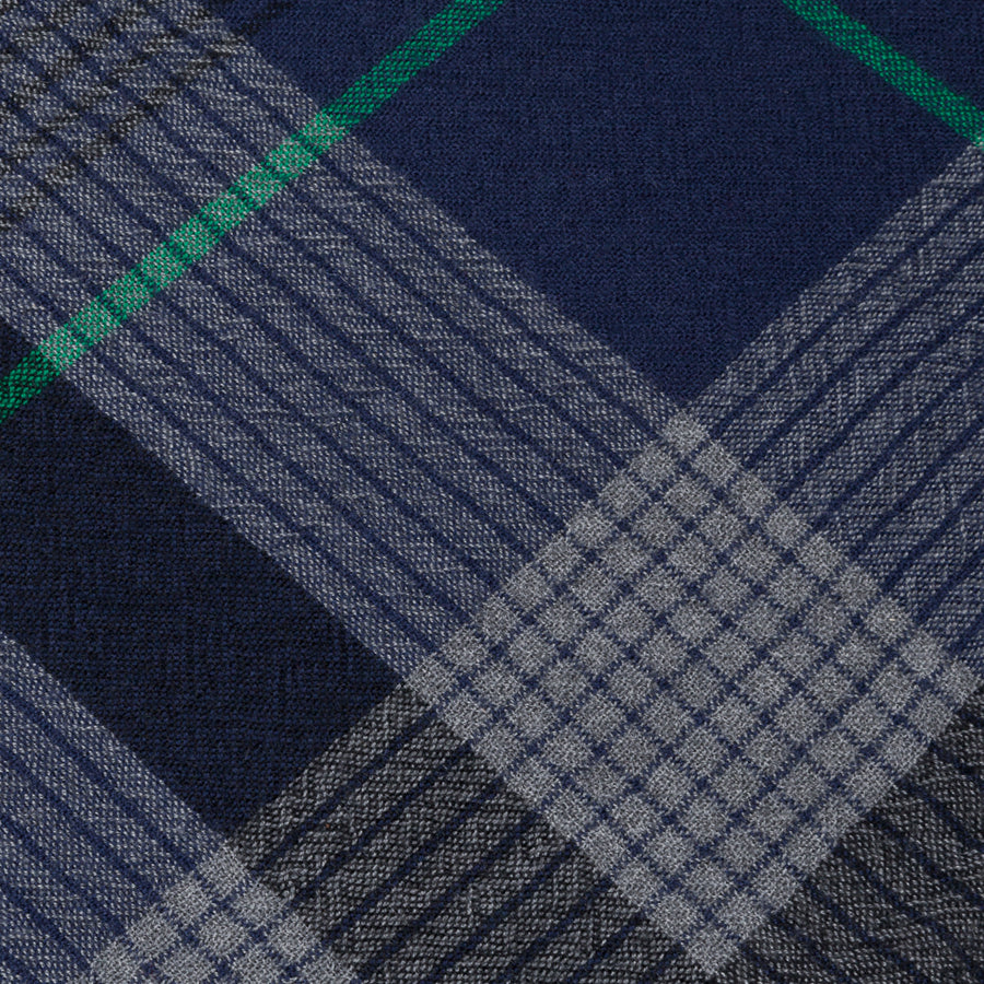 Alex Begg Kishorn Washed Cashmere Shadow Check Blue