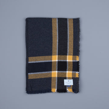 Alex Begg Washed Beaufort Lambswool Scarf Brooklyner Navy