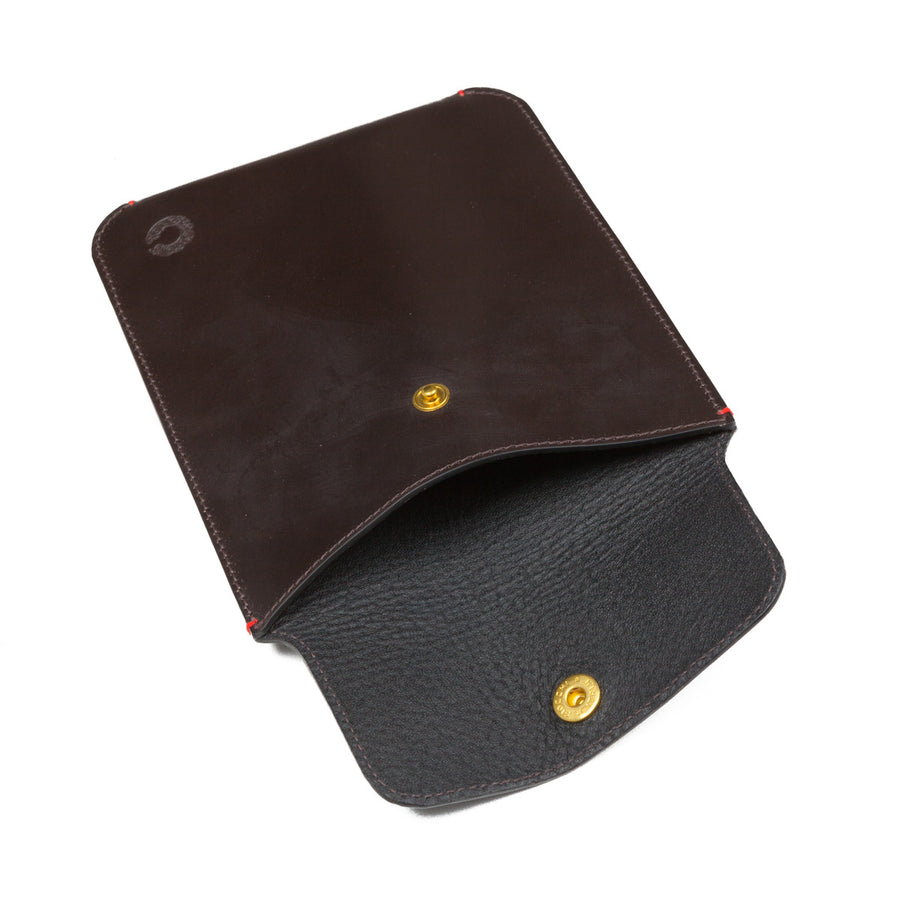 Croots Malton Bridle leather Mini I pad sleeve Dark havana