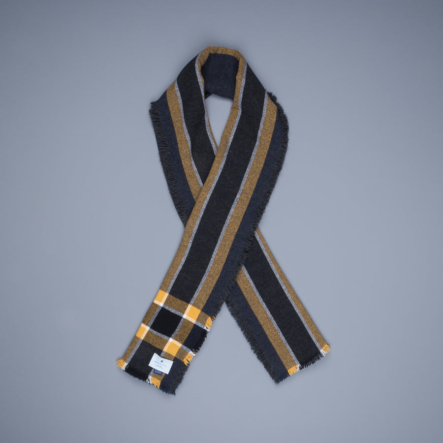 Alex Begg Washed Beaufort Lambswool Scarf Brooklyner Navy