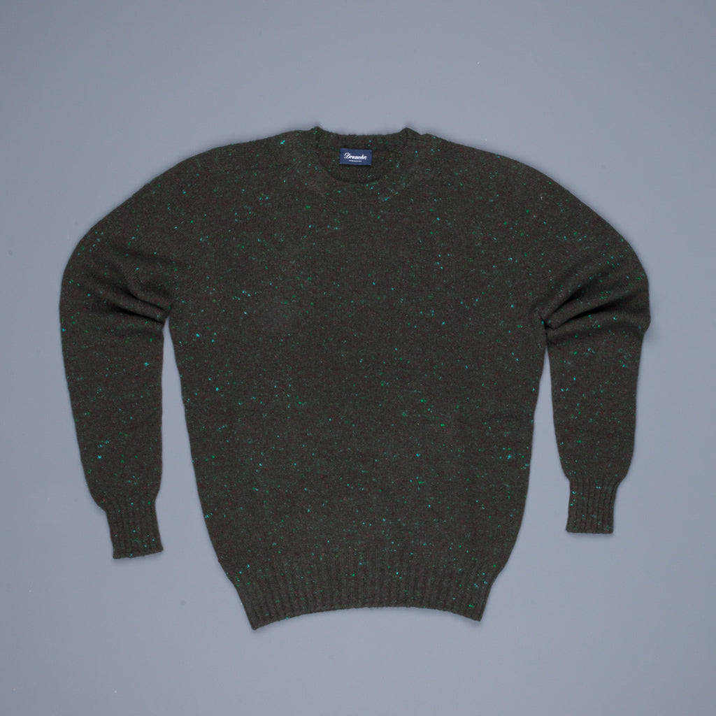 Drumohr Sherwood Crew Neck Donegal Forest Green
