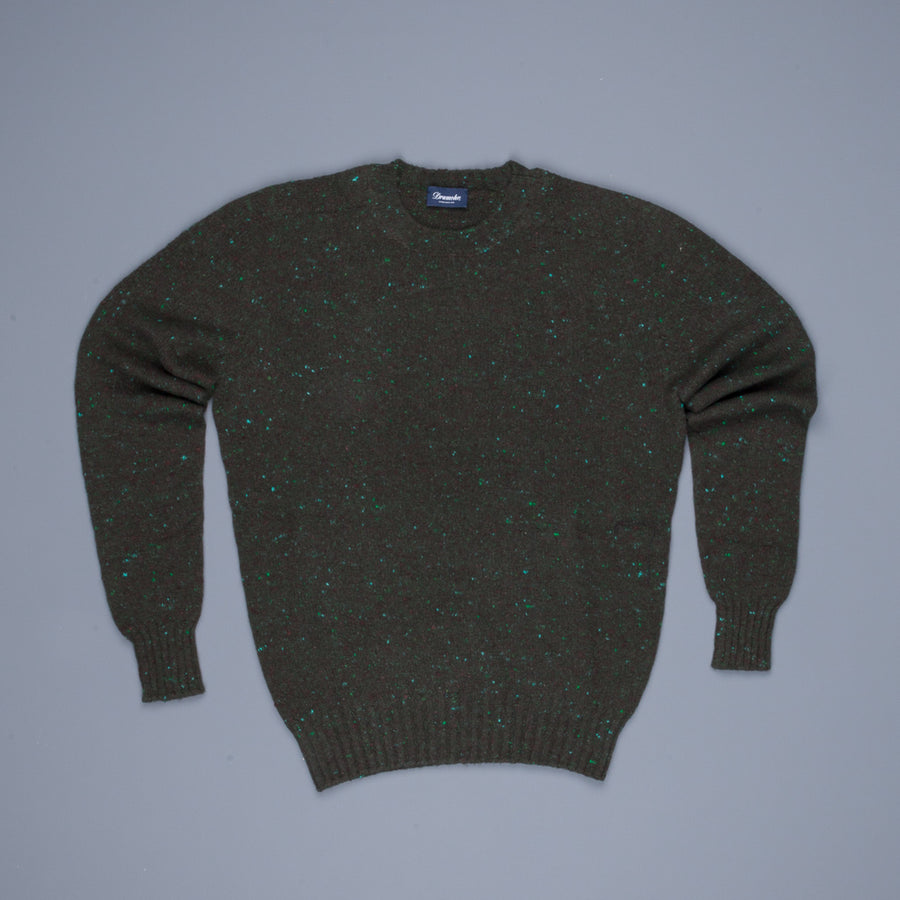 Drumohr Sherwood Crew Neck Donegal Forest Green