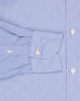 Finamore Gaeta shirt Lucio Collar Navy stripe poplin