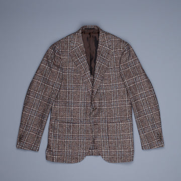 Caruso Aida Jacket Alpaca Cotton Brown check