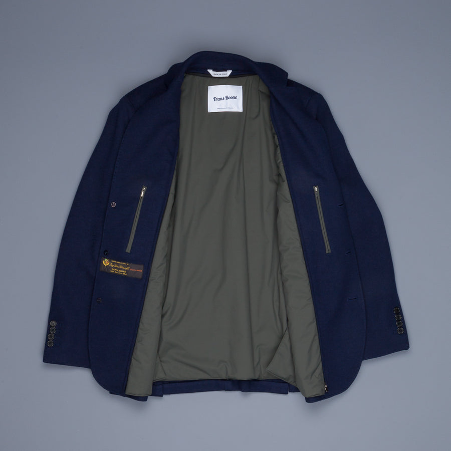 Frans Boone Travel Jacket Blu with Olive lining