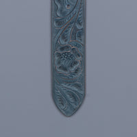 RRL Souvenir Hand-Tooled Leather Indigo Belt