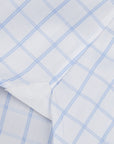Finamore 'Traveller' Shirt Milano Fit Collar Lucio Alumo Twill Blue windowpane check