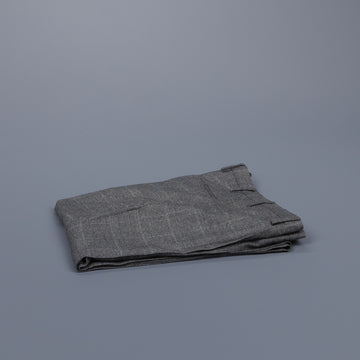 Incotex Venezia model 45 Thight fit flannel pants Prince of Wales Grigio Chiaro