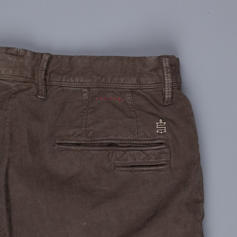 Incotex x Frans Boone model 103 Fine Corduroy Marrone Medio