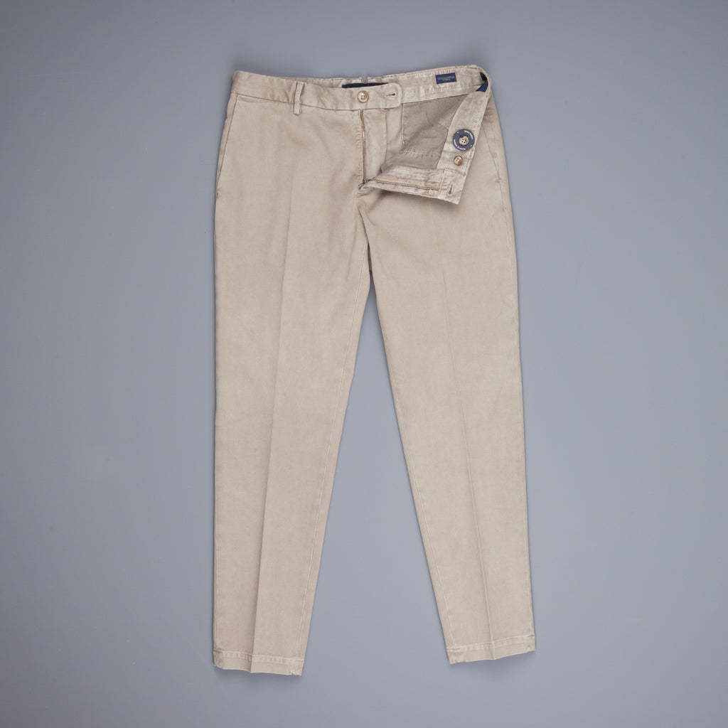 Incotex Carrot Fit Piquettino pants Beige Chiaro