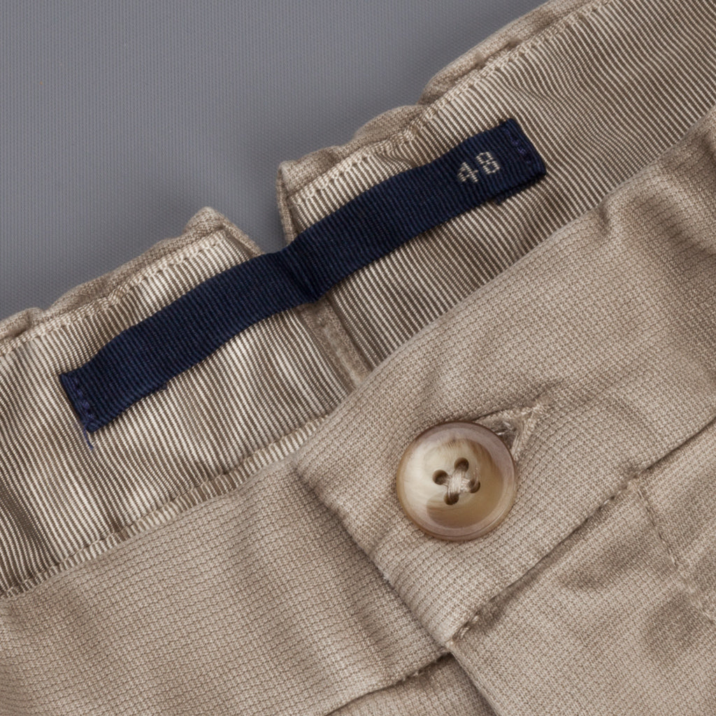 Incotex Carrot Fit Piquettino pants Beige Chiaro