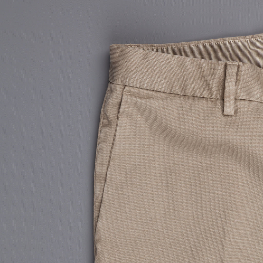 Incotex Carrot Fit Piquettino pants Beige Chiaro