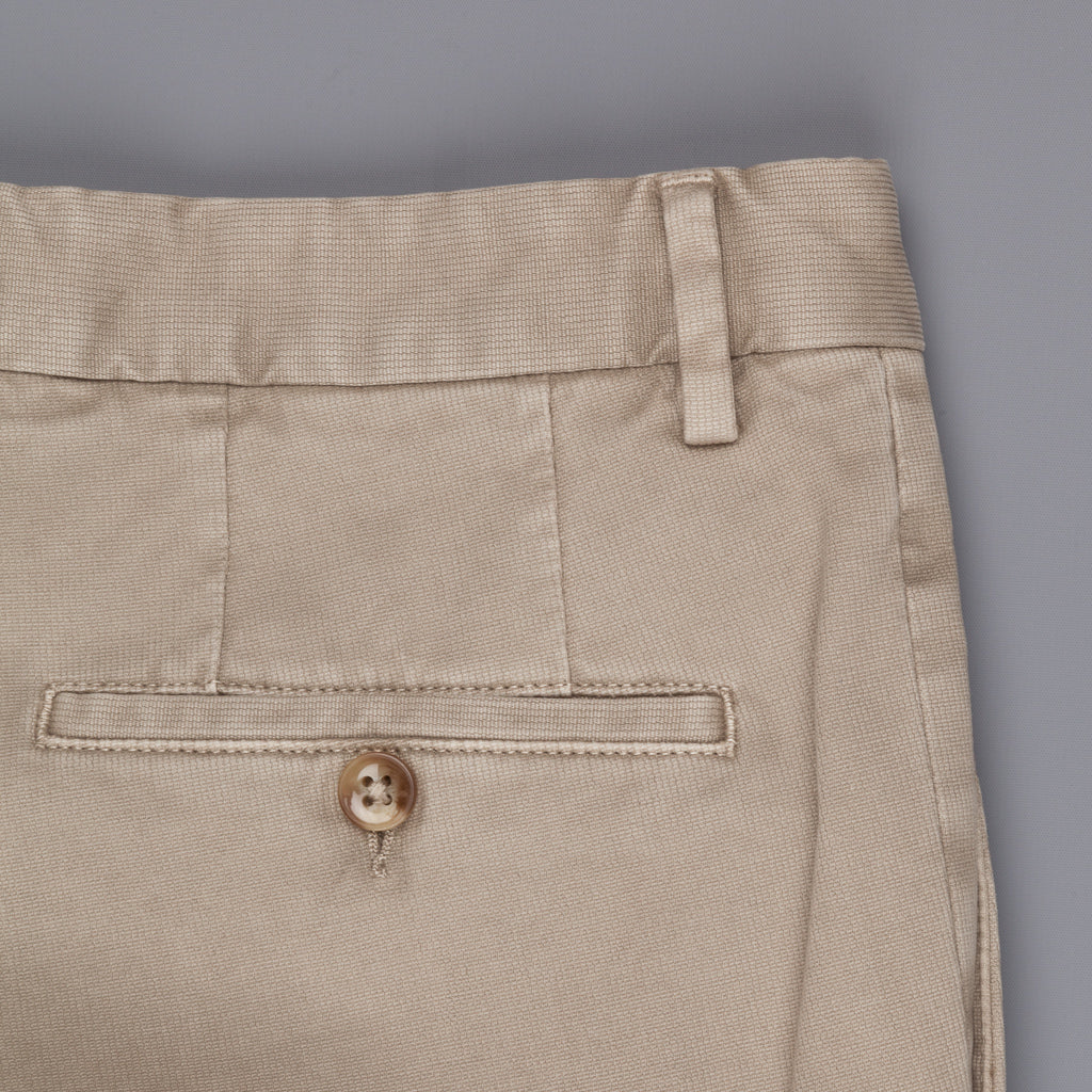 Incotex Carrot Fit Piquettino pants Beige Chiaro