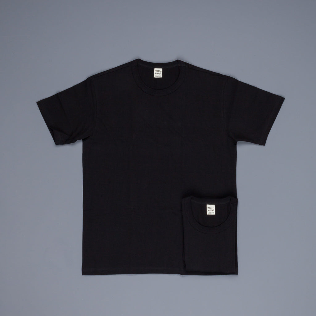Real McCoy's 2 pack crew neck tee Black