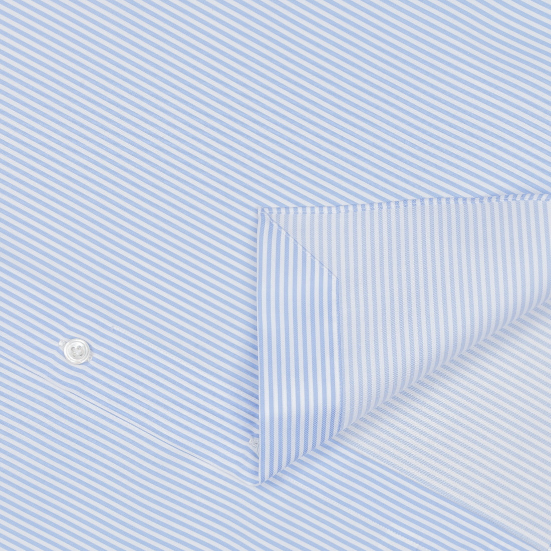 Finamore Napoli shirt collo Eduardo blue bengal stripe twill