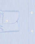 Finamore Milano shirt collo Eduardo blue bengal stripe twill