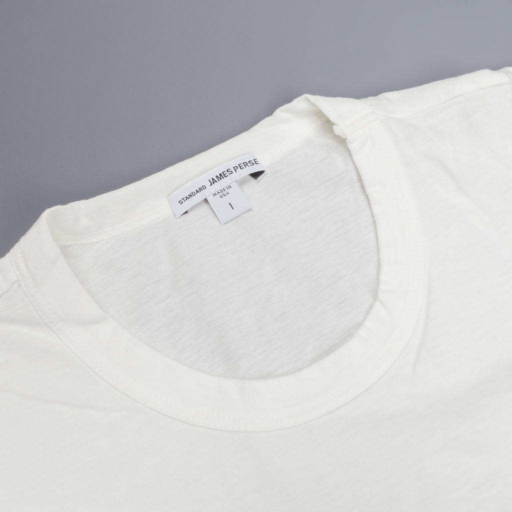 James Perse Crew Neck Pocket Tee Everest White