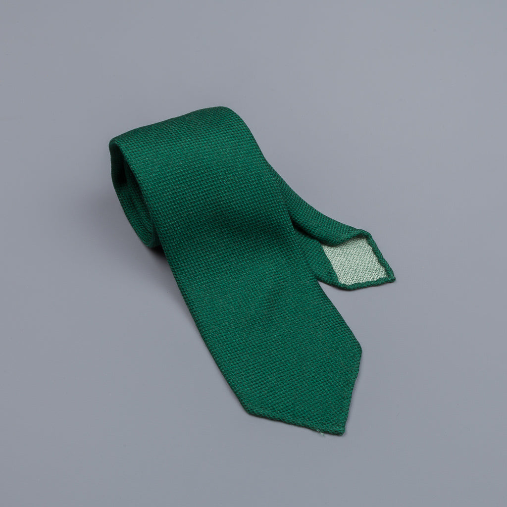 Drake´s untipped tie wool/cashmere/silk blend loden