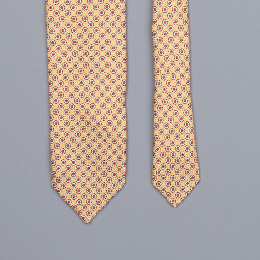 Drake´s untipped tie wool/cashmere/silk blend oriental gold