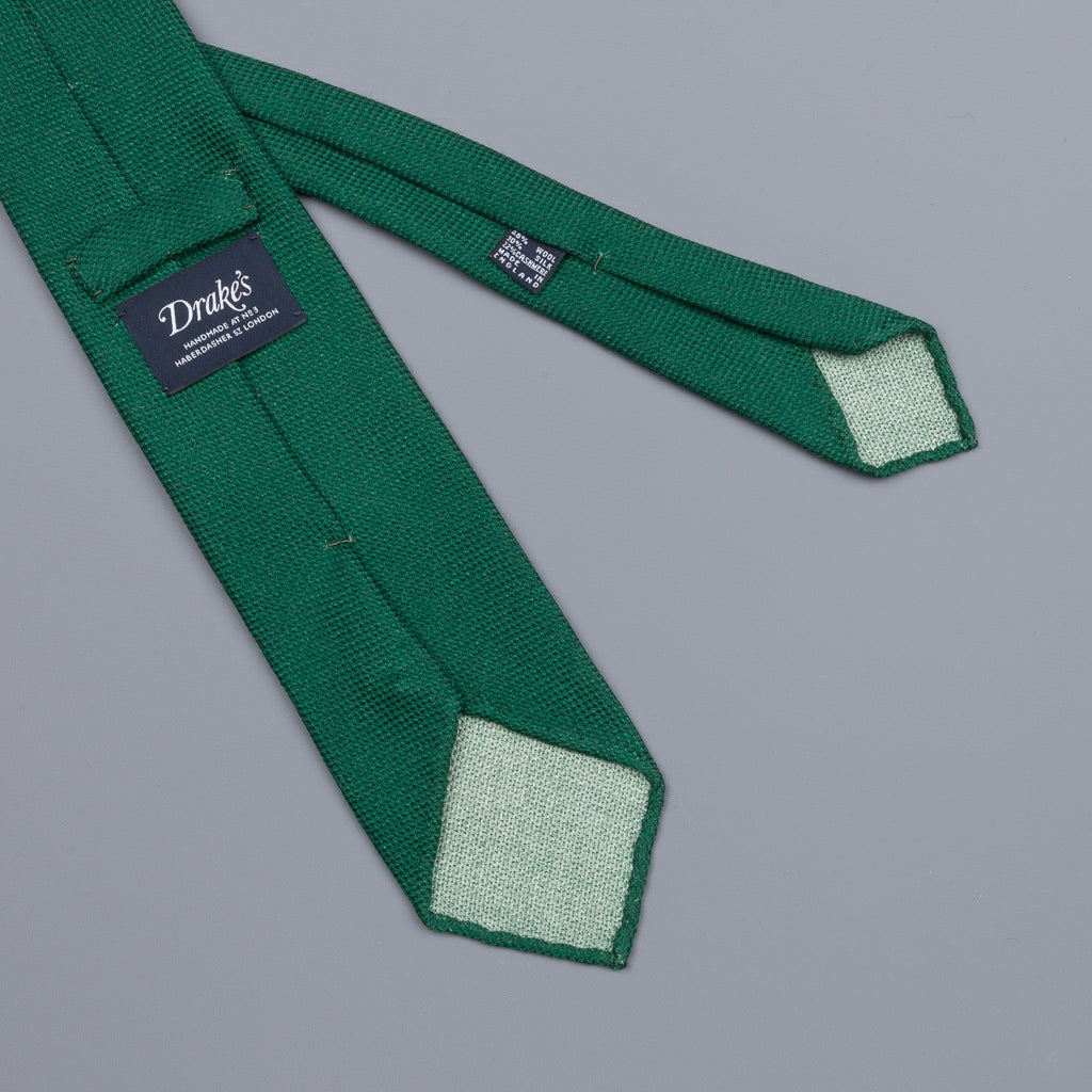 Drake´s untipped tie wool/cashmere/silk blend loden