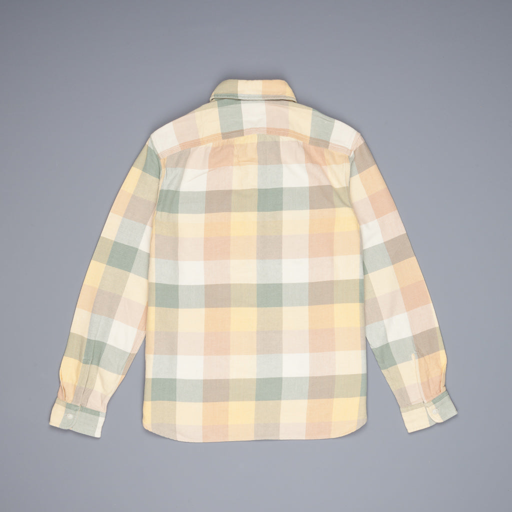 RRL Matlock Sportshirt Cotton Twill Plaid Yellow Green