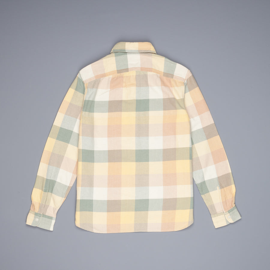 RRL Matlock Sportshirt Cotton Twill Plaid Yellow Green