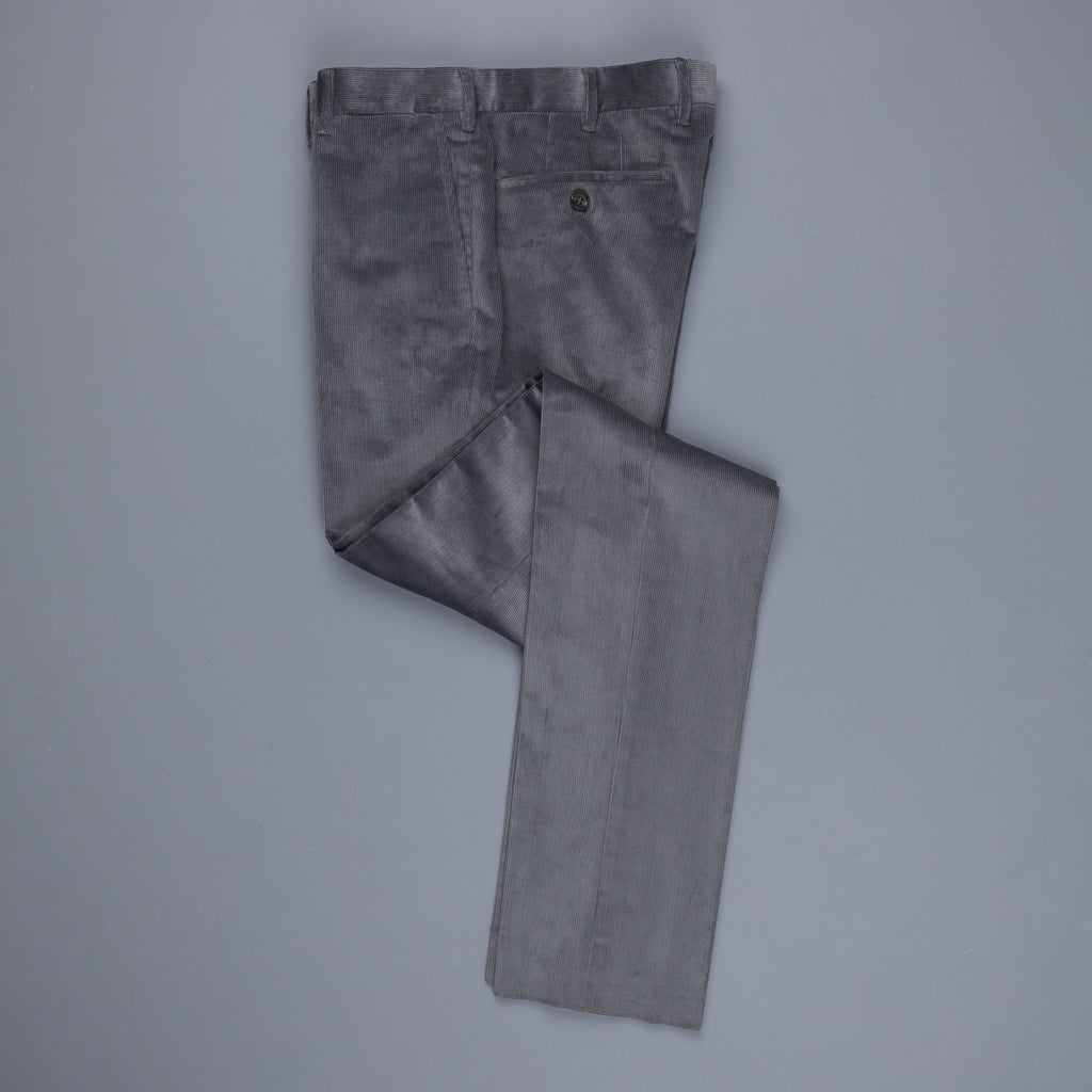 Rota Pantaloni High Rise Regular Fit 14-Wale Corduroy Stretch Grigio