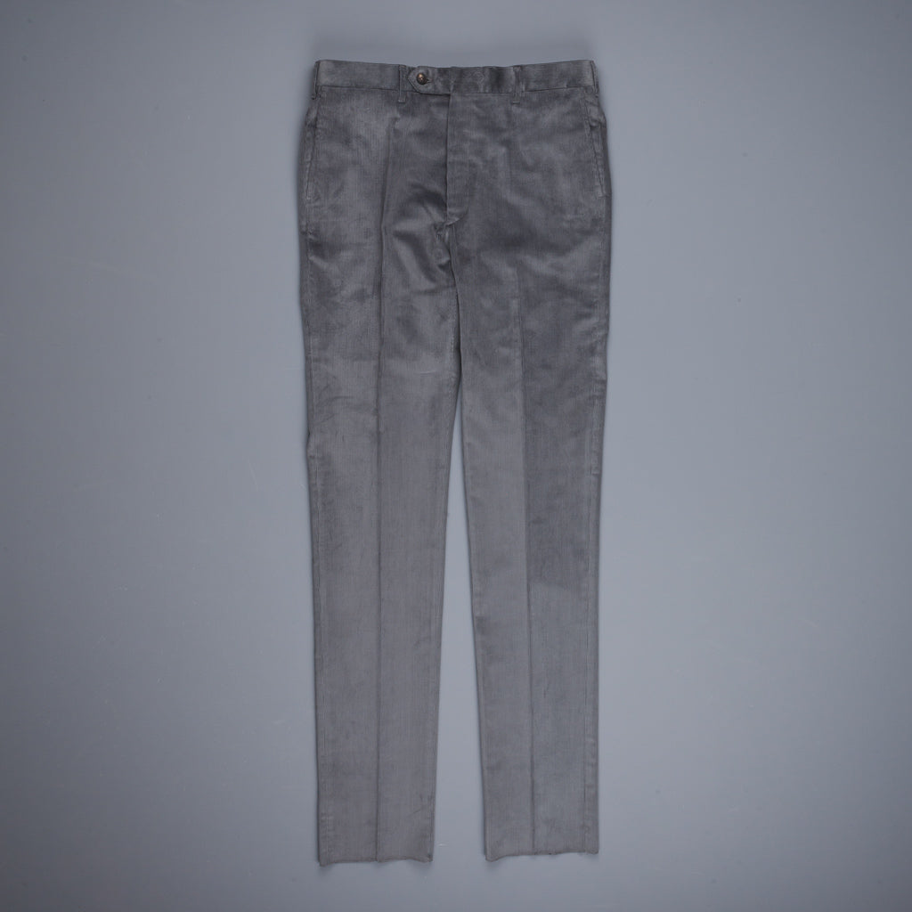 Rota Pantaloni High Rise Regular Fit 14-Wale Corduroy Stretch Grigio