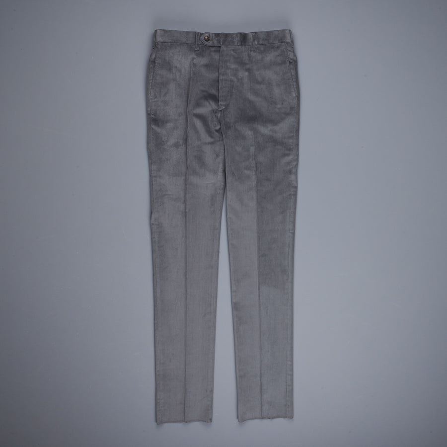 Rota Pantaloni High Rise Regular Fit 14-Wale Corduroy Stretch Grigio