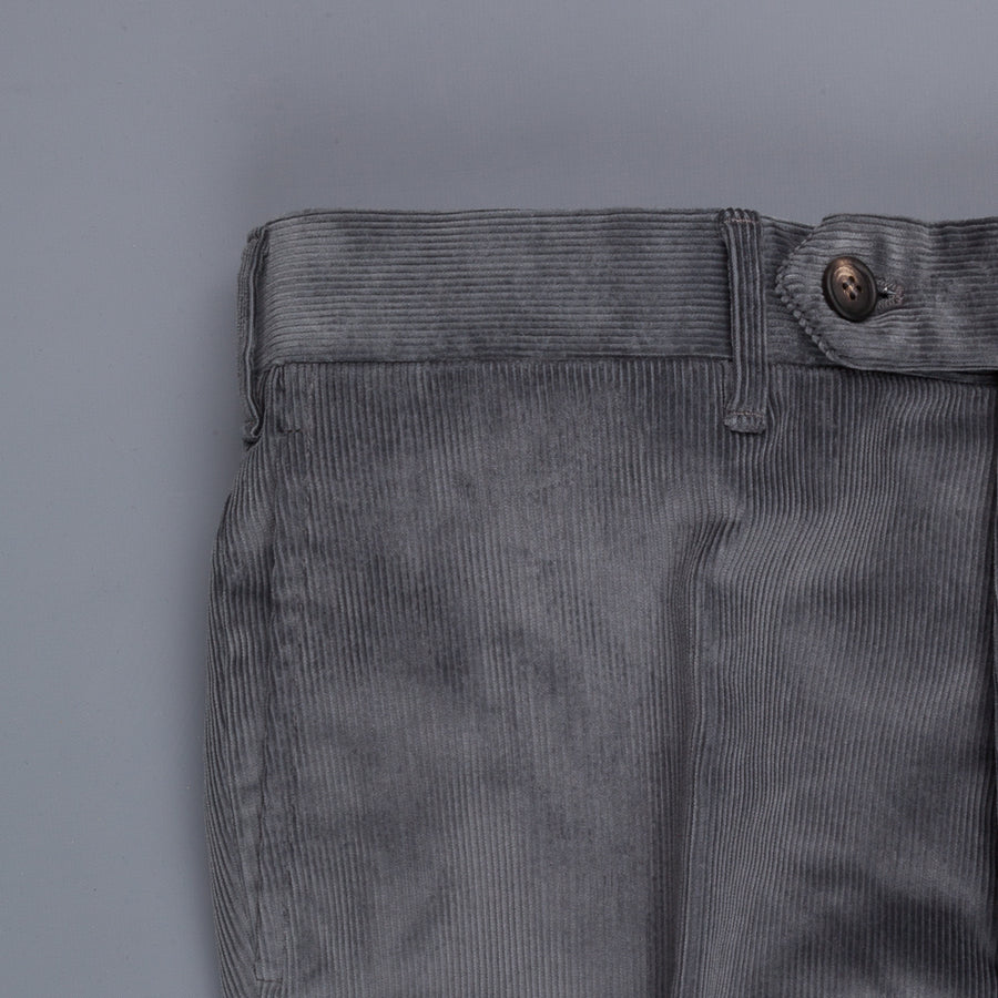 Rota Pantaloni High Rise Regular Fit 14-Wale Corduroy Stretch Grigio