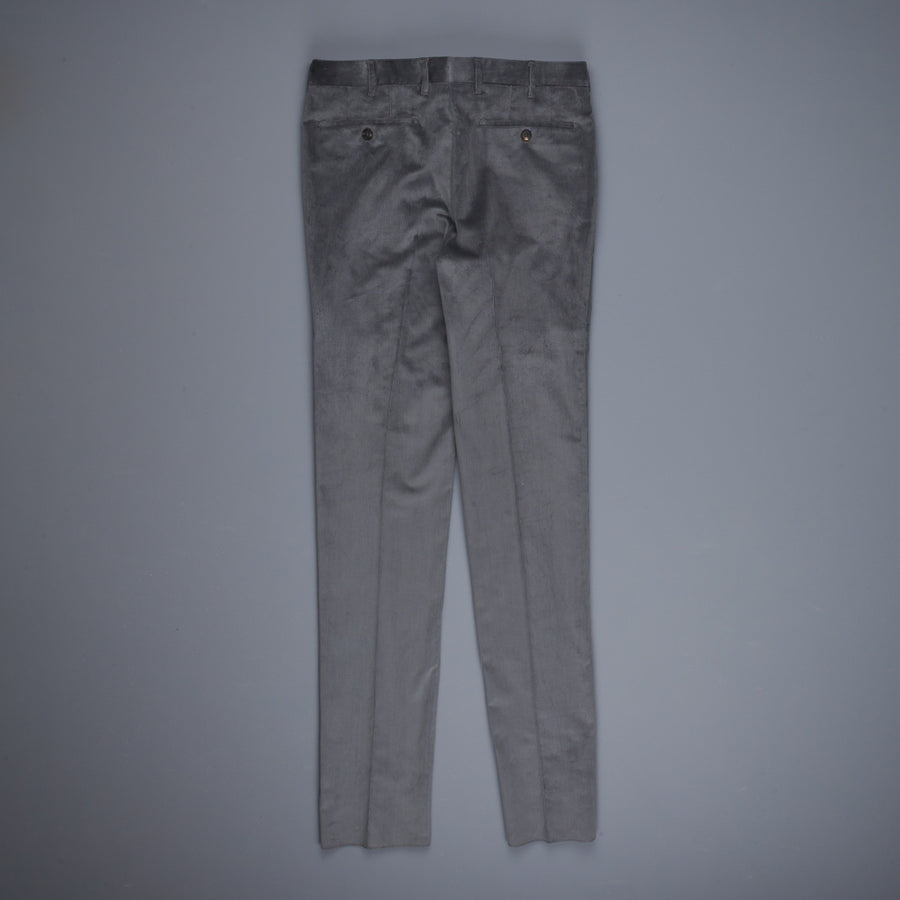 Rota Pantaloni High Rise Regular Fit 14-Wale Corduroy Stretch Grigio
