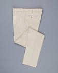 Rota Pantaloni High Rise Regular Fit Mid Weight Cotton Gabardine Beige Chiaro