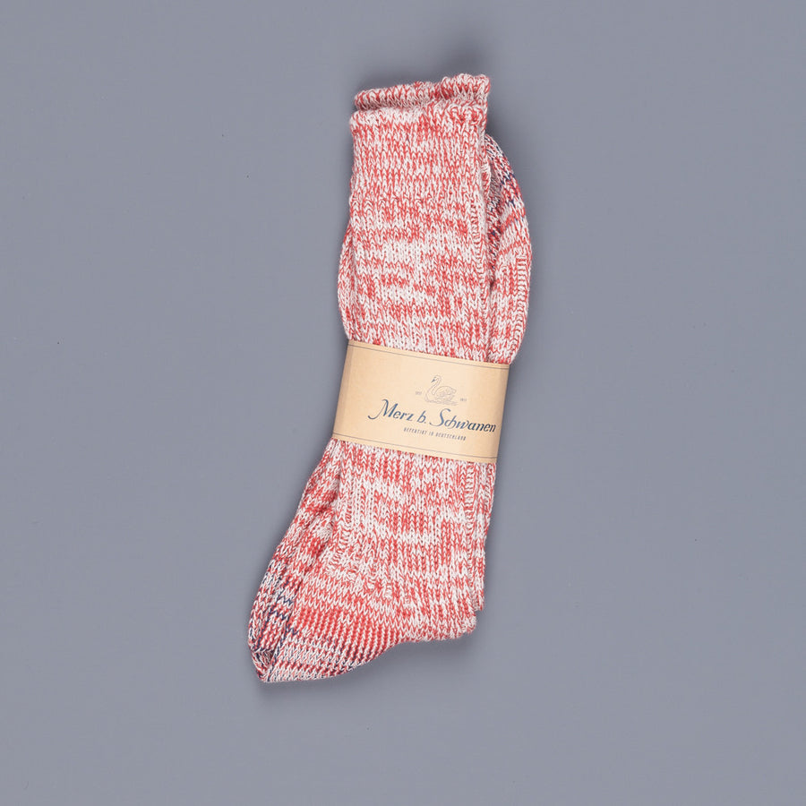 Merz B Schwanen 271 socks 2 thread cotton red melange
