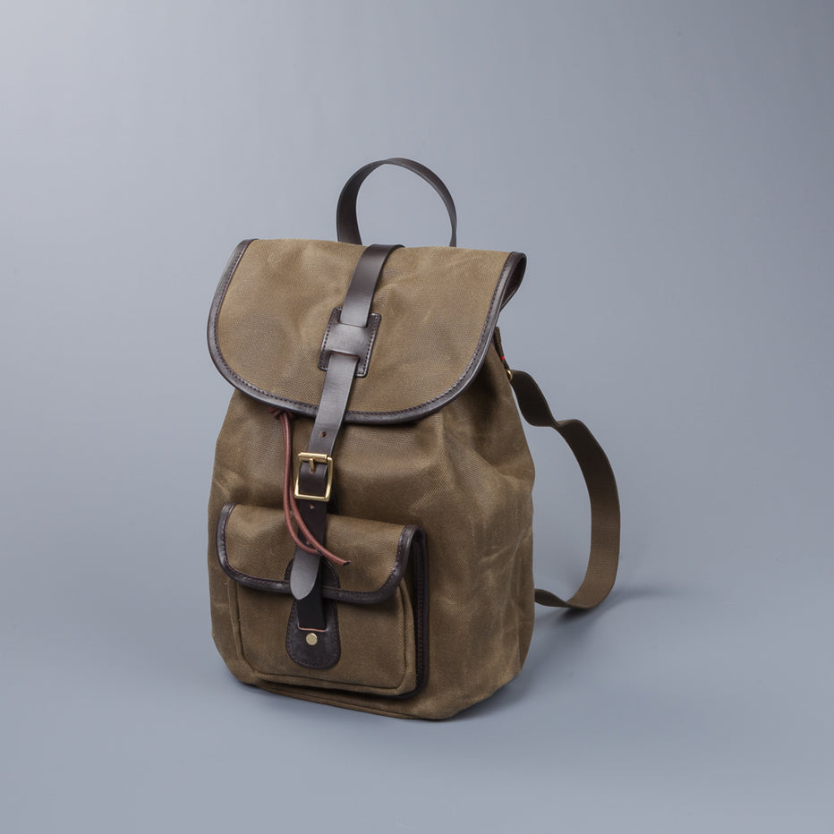 Croots Drawstring rucksack Waxed Olive – Frans Boone Store